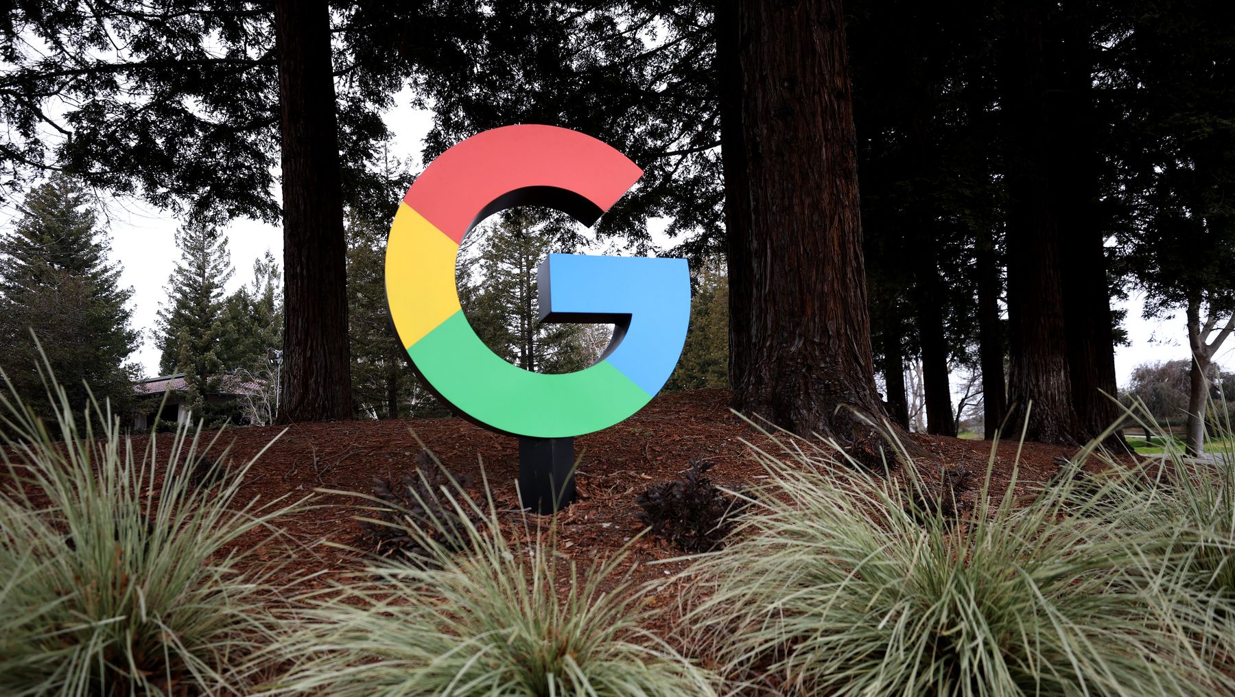 The Google logo is displayed at Google headquarters