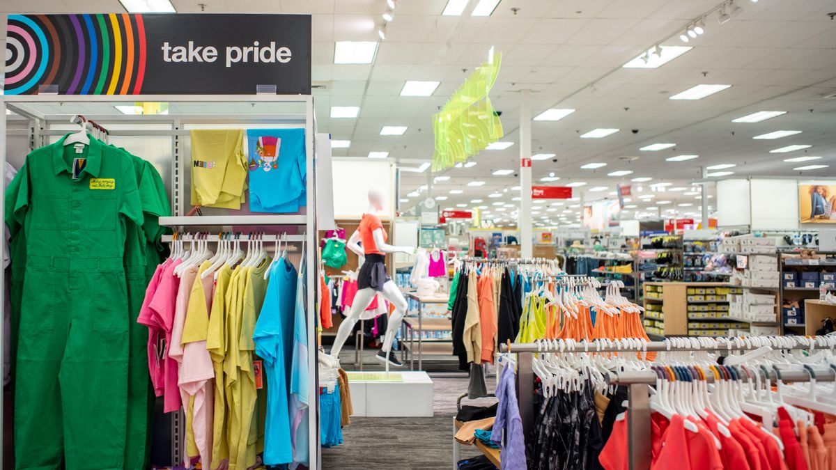 Pride Month apparel is seen on display at a Target store on June 06, 2023 in Austin, Texas.