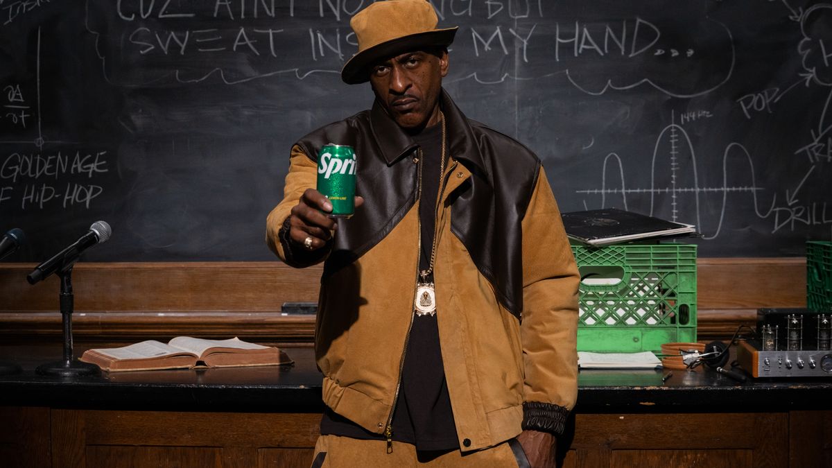 Music artist Rakim seen holding a can of Sprite as part of the soft-drink brand's summer campaign celebrating the 50th anniversary of hip-hop.