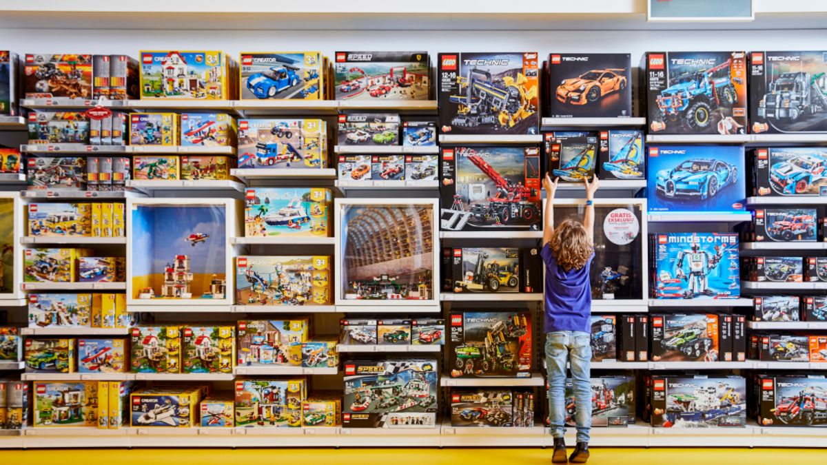 Interior of Lego store.